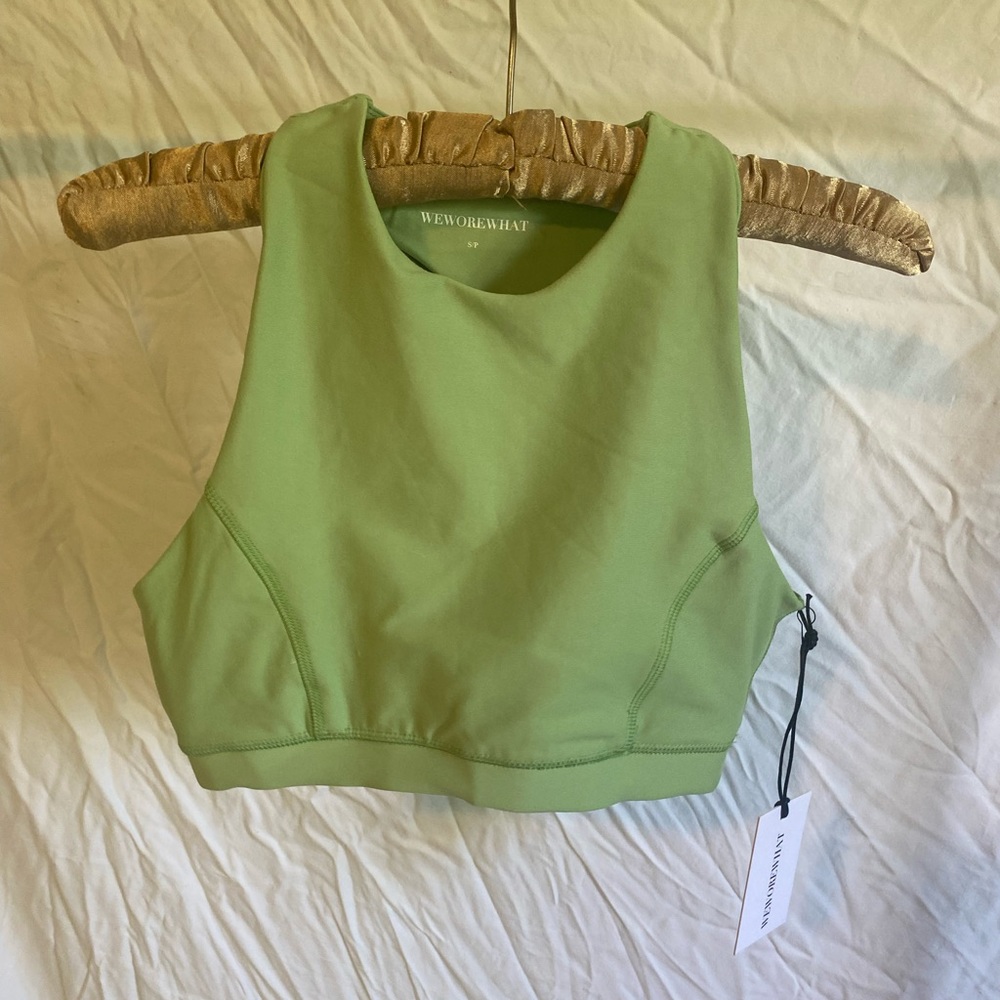bnwt weworewhat green racerback sports bra